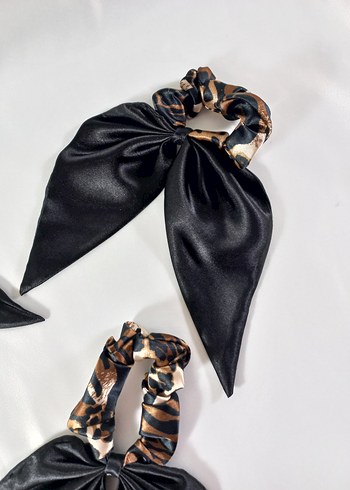 Kahverengi Leopar Desenli Fiyonk Saç Tokası - Görsel 4