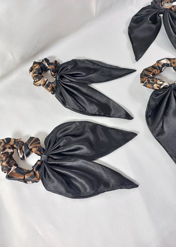 Kahverengi Leopar Desenli Fiyonk Saç Tokası - Görsel 3