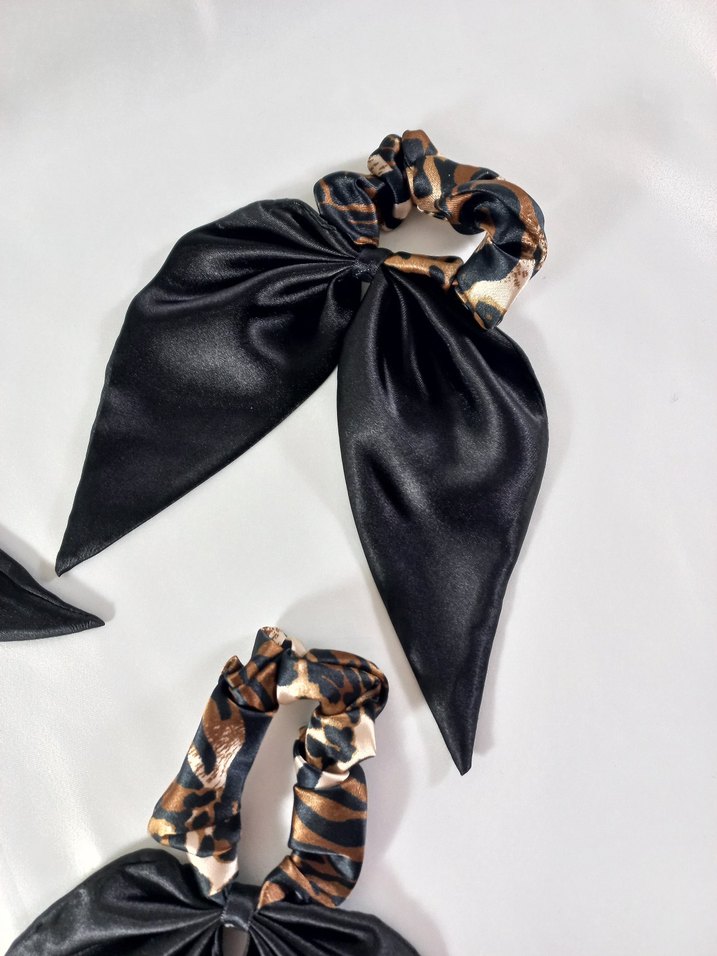 Kahverengi Leopar Desenli Fiyonk Saç Tokası - Görsel 4