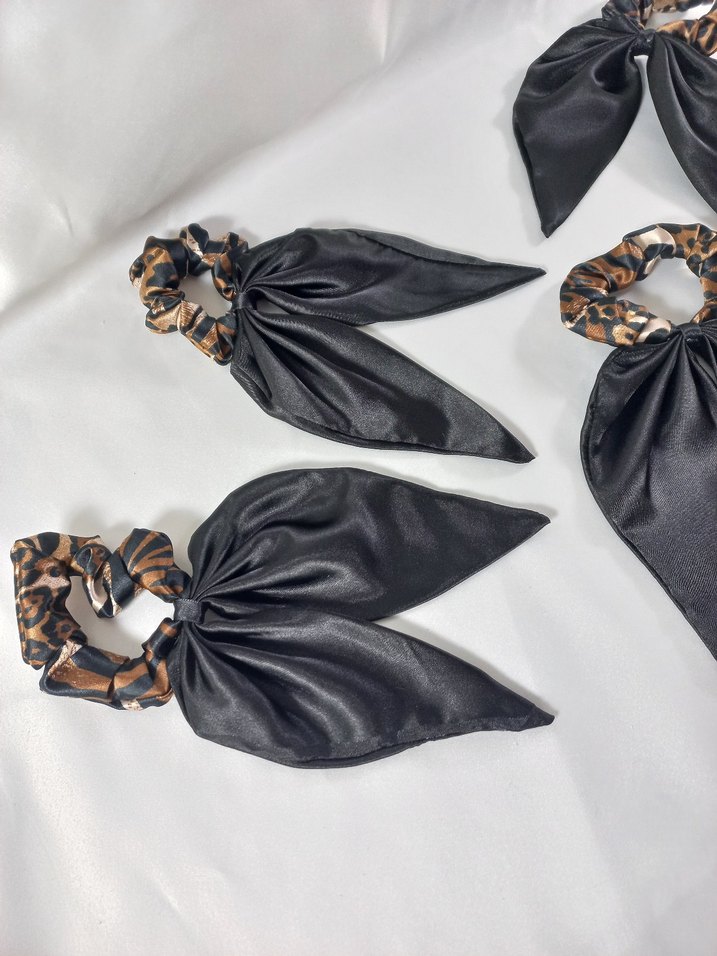Kahverengi Leopar Desenli Fiyonk Saç Tokası - Görsel 3
