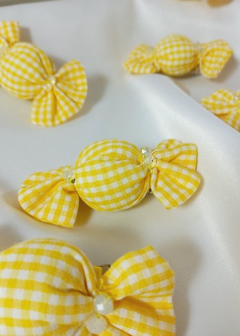 Sarı Ekose şeker Çocuk Toka - Görsel 3