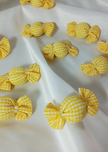 Sarı Ekose şeker Çocuk Toka - Görsel 2