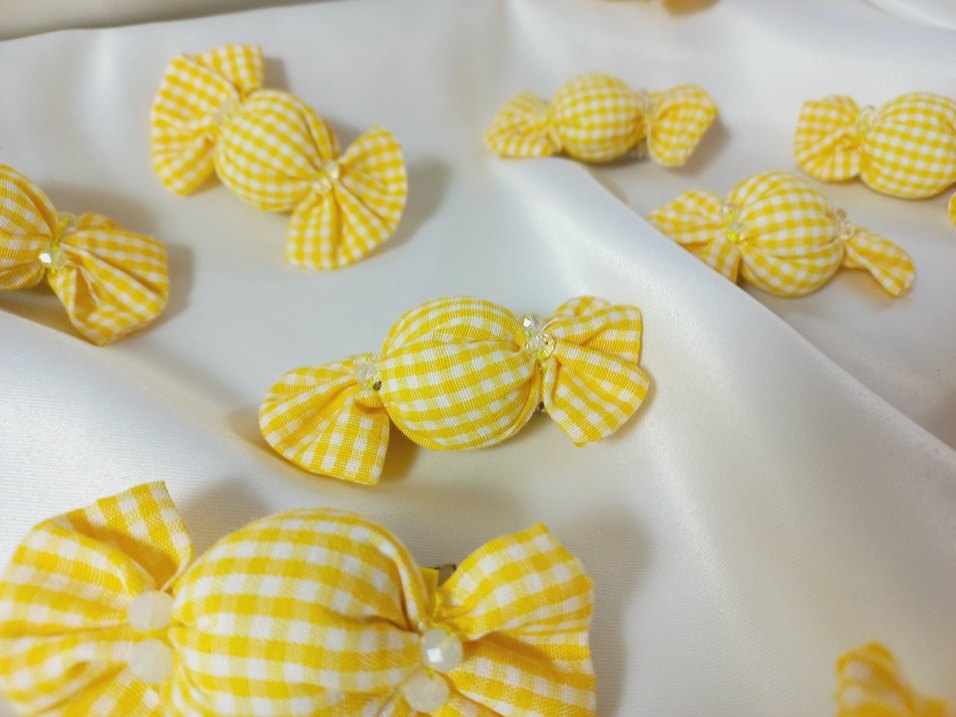 Sarı Ekose şeker Çocuk Toka - Görsel 3