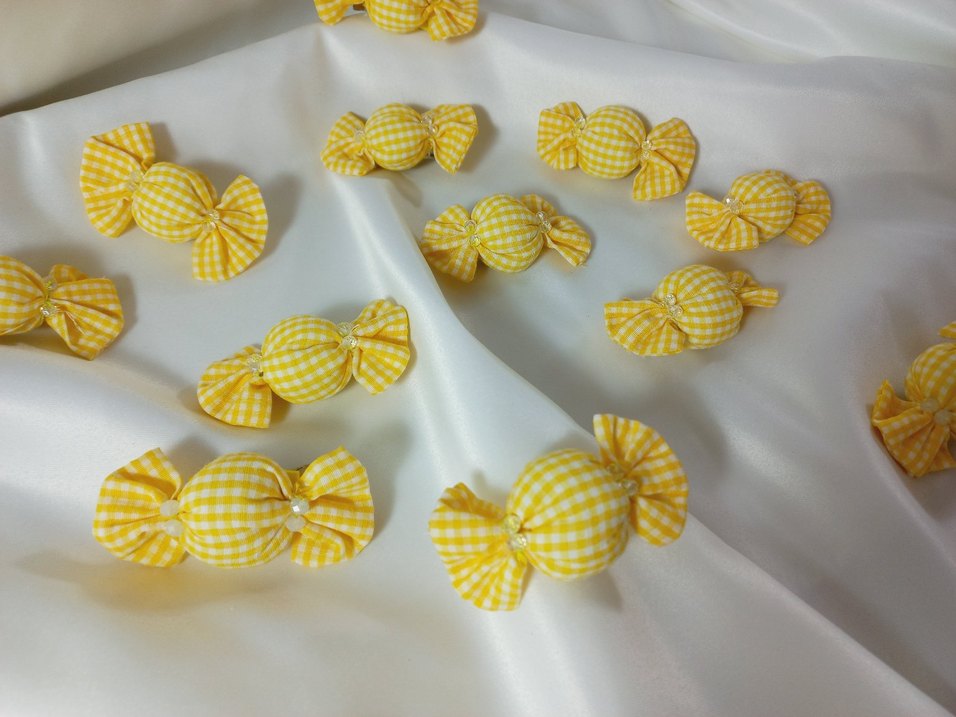 Sarı Ekose şeker Çocuk Toka - Görsel 2