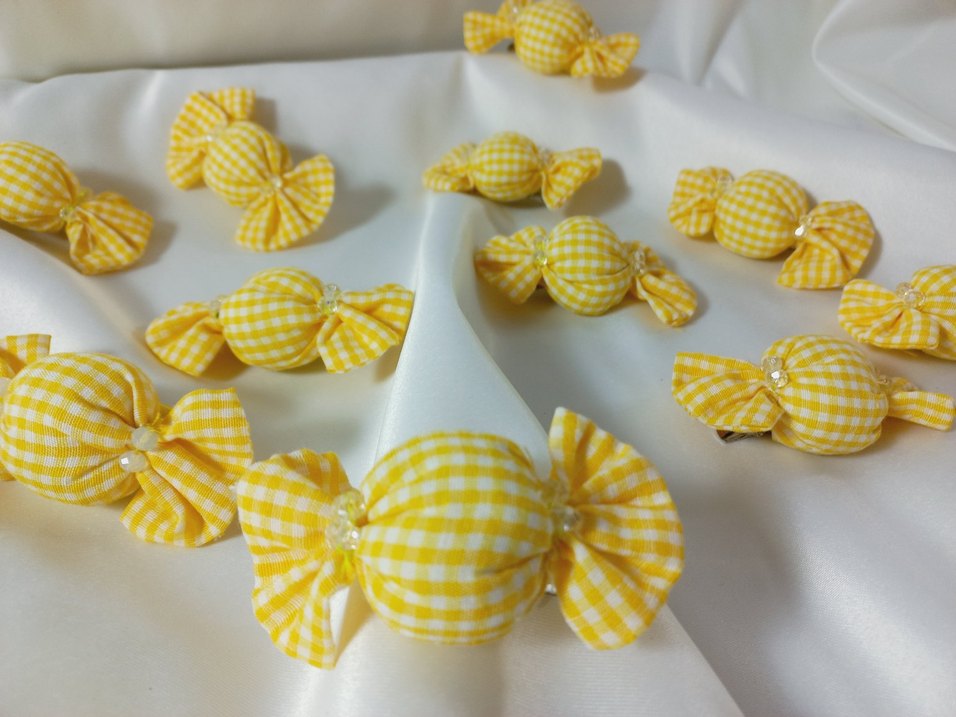 Sarı Ekose şeker Çocuk Toka - Görsel 5