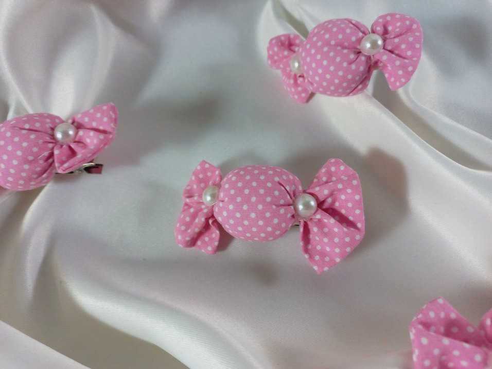 Puantiyeli Pembe şeker Çocuk Toka - Görsel 5