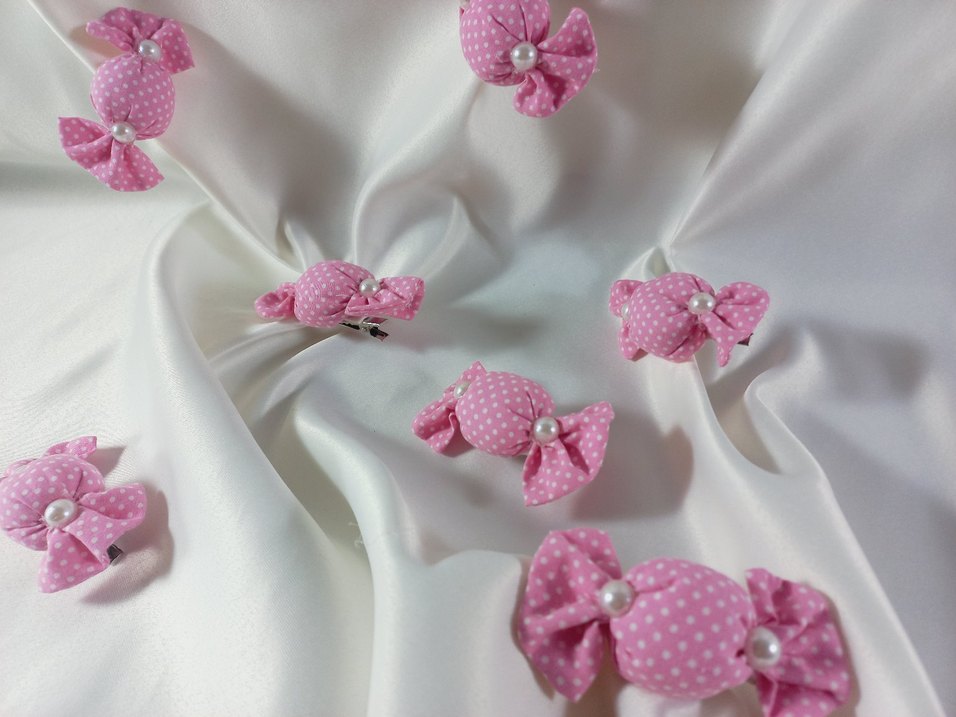 Puantiyeli Pembe şeker Çocuk Toka - Görsel 3