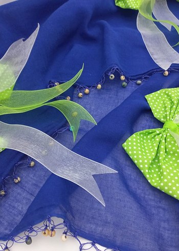 yeşil puantiyeli tül kuyruklu Saç Tokası - Görsel 8