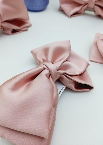 Pembe saten Fiyonk Toka seti - Görsel 8