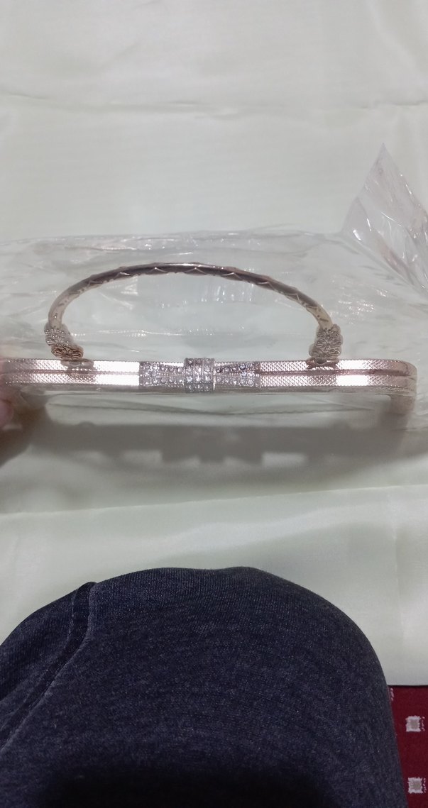 Bej Metal Tokalı Kadın Portföy Çanta - Görsel 2