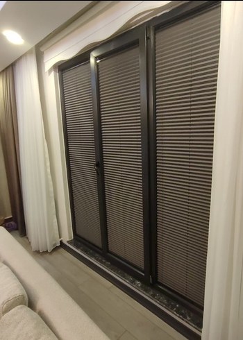 Beyaz Düz Modern Perde - Görsel 5