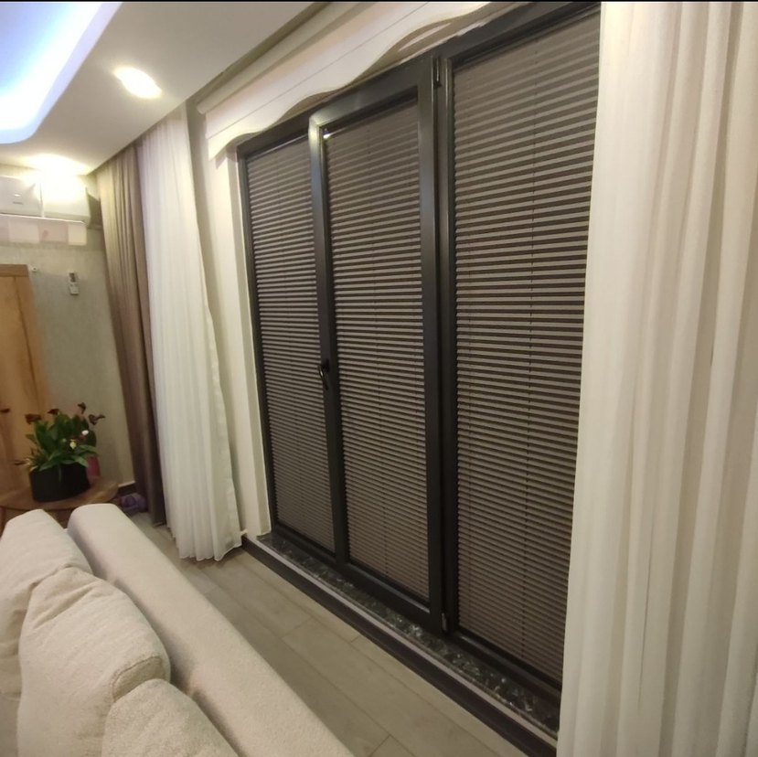 Beyaz Düz Modern Perde - Görsel 5