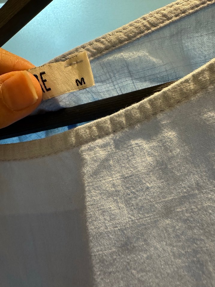 Mavi Pamuklu Kadın Bluz - Görsel 2