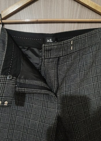 adL Gri Düz Kesim Kadın Kumaş Pantolon - Görsel 2