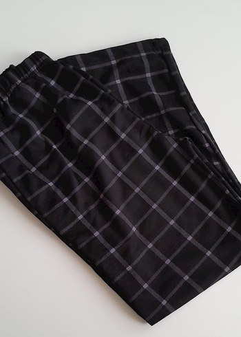 Erkek Lacivert Kareli Beli lastikli ı Pijama Altı M_L_Xl_Xll - Görsel 5