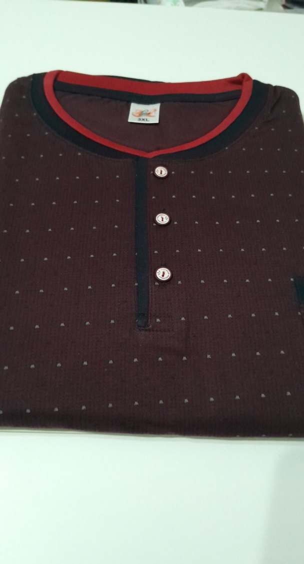 Erkek bordo Uzun Kollu Normal Kesim siyah Pijama3Xl - Görsel 2