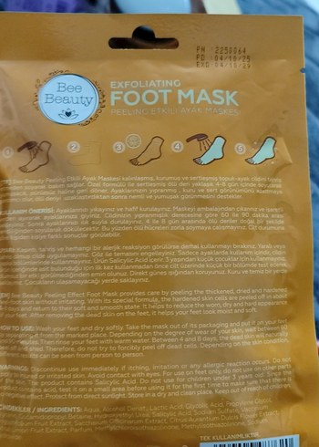 Bee Beauty Peeling Etkili Ayak Maskesi - Görsel 3