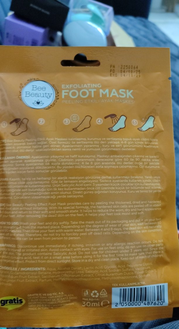Bee Beauty Peeling Etkili Ayak Maskesi - Görsel 3