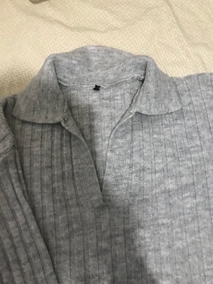 Gri Örgü Kadın Kazak - Görsel 2