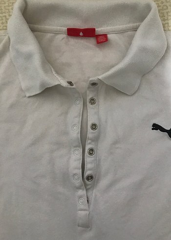 Beyaz Kısa Kollu Polo Tişört - Görsel 2