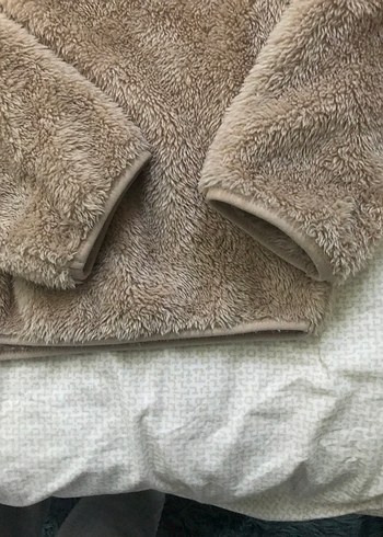 Kadın Bej Yumuşak Yüksek Yaka Polar - Görsel 4