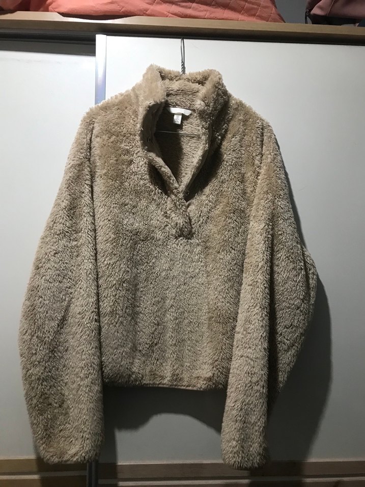 Kadın Bej Yumuşak Yüksek Yaka Polar - Görsel 2