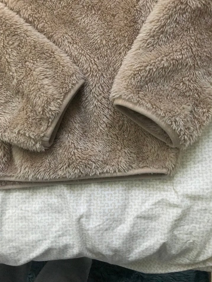 Kadın Bej Yumuşak Yüksek Yaka Polar - Görsel 4