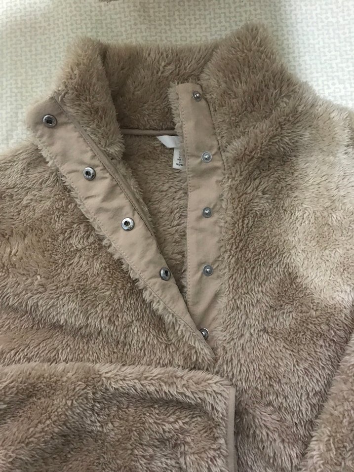 Kadın Bej Yumuşak Yüksek Yaka Polar - Görsel 3