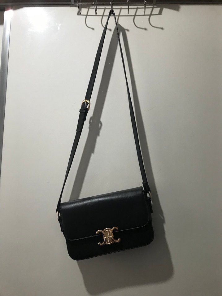 Tokalı Siyah Deri Kadın Çapraz Çanta - Görsel 5