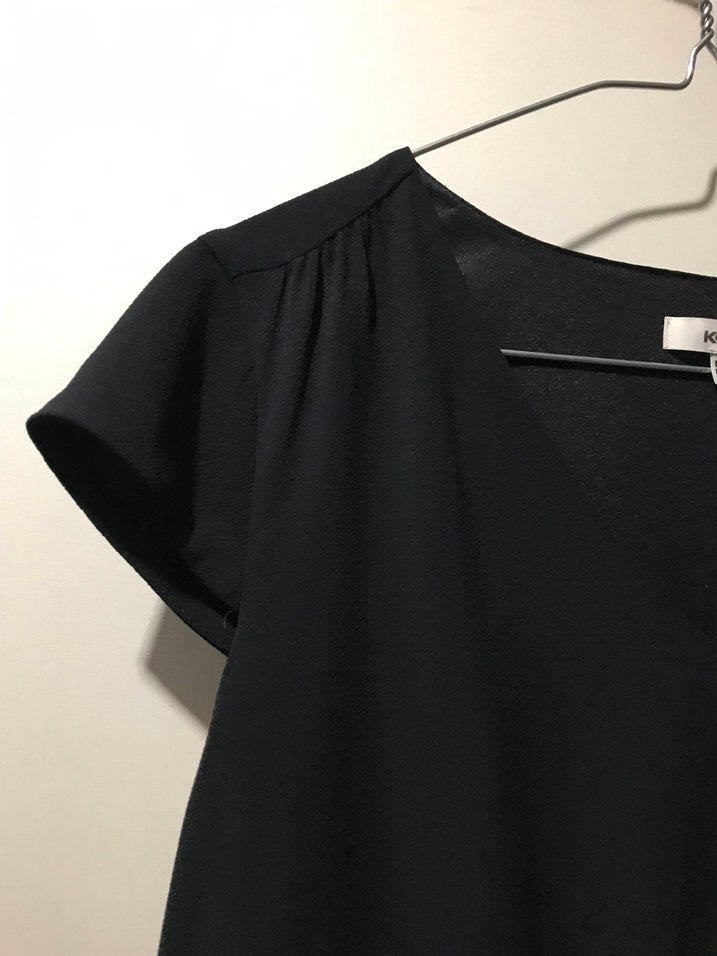 Siyah V Yaka Kadın Elbise - Görsel 2