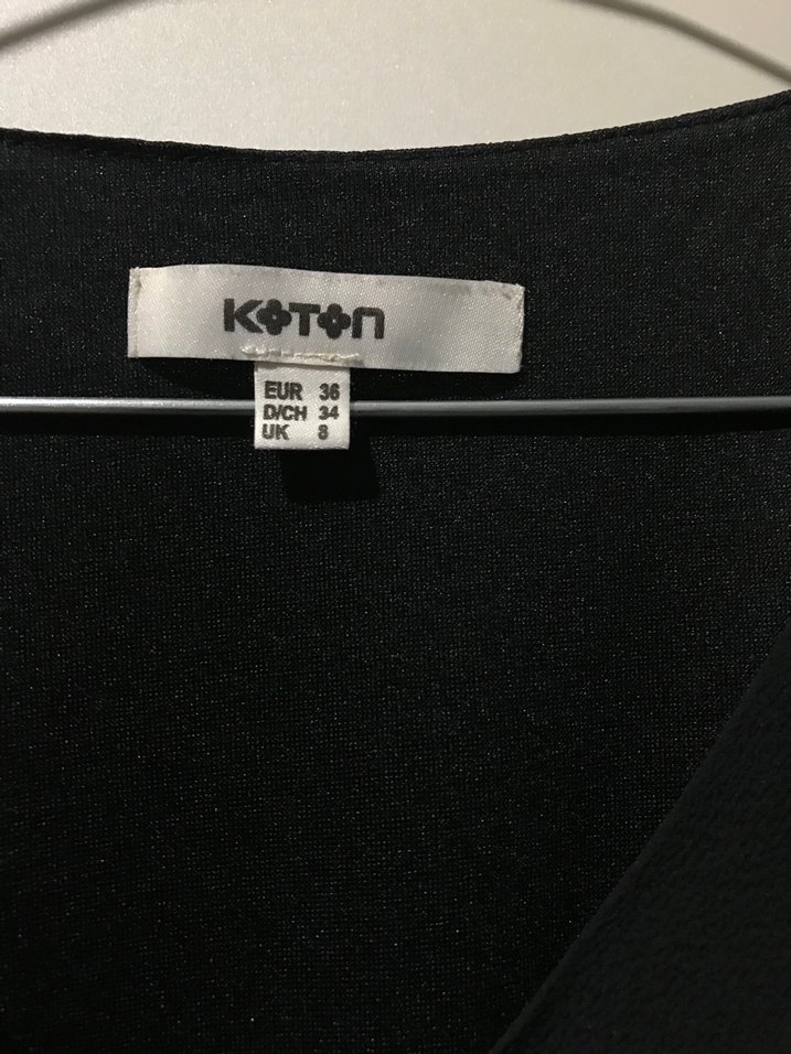 Siyah V Yaka Kadın Elbise - Görsel 3