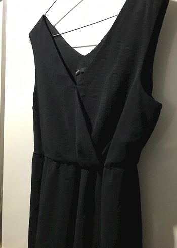 Siyah V Yakalı Kadın Elbise - Görsel 2