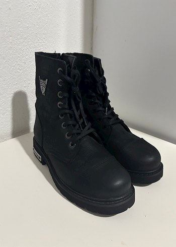 Siyah Tokalı Erkek Biker Bot - Görsel 3