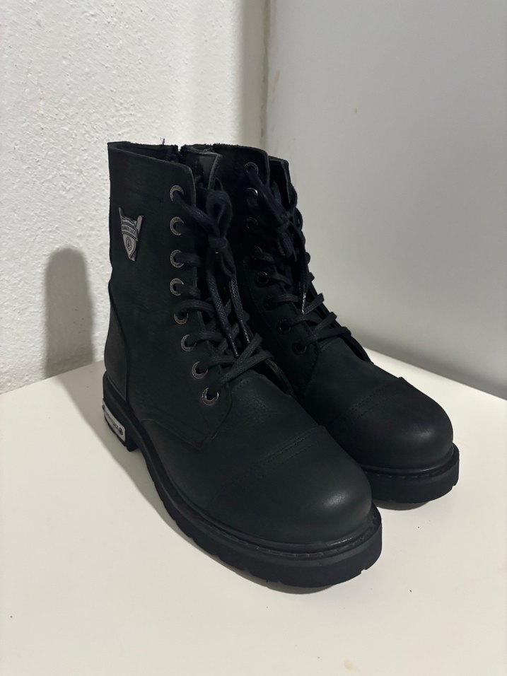 Siyah Tokalı Erkek Biker Bot - Görsel 3