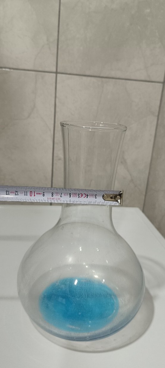 Gri Tabanlı Mavi Cam Vazo - Görsel 3