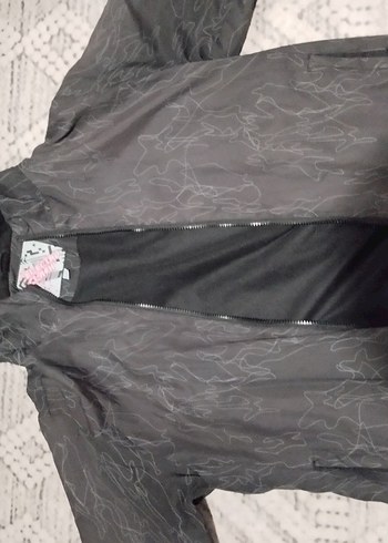 Kapüşonlu Fermuarlı Siyah Ceket - Görsel 3