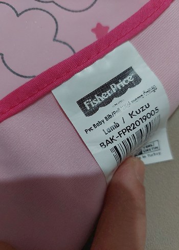 Pembe Baskılı Bebek Önlüğü - Görsel 3