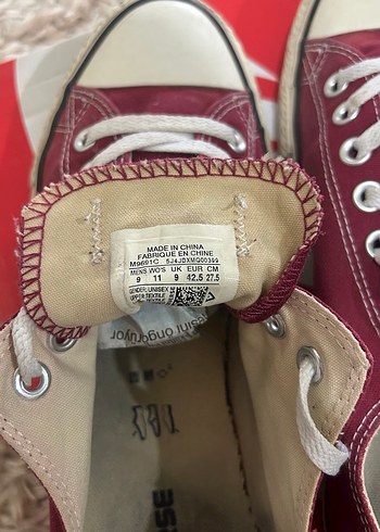 Kırmızı Converse Bağcıklı Spor Ayakkabı - Görsel 4