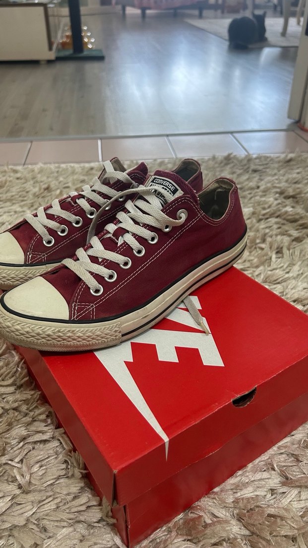 Kırmızı Converse Bağcıklı Spor Ayakkabı - Görsel 2