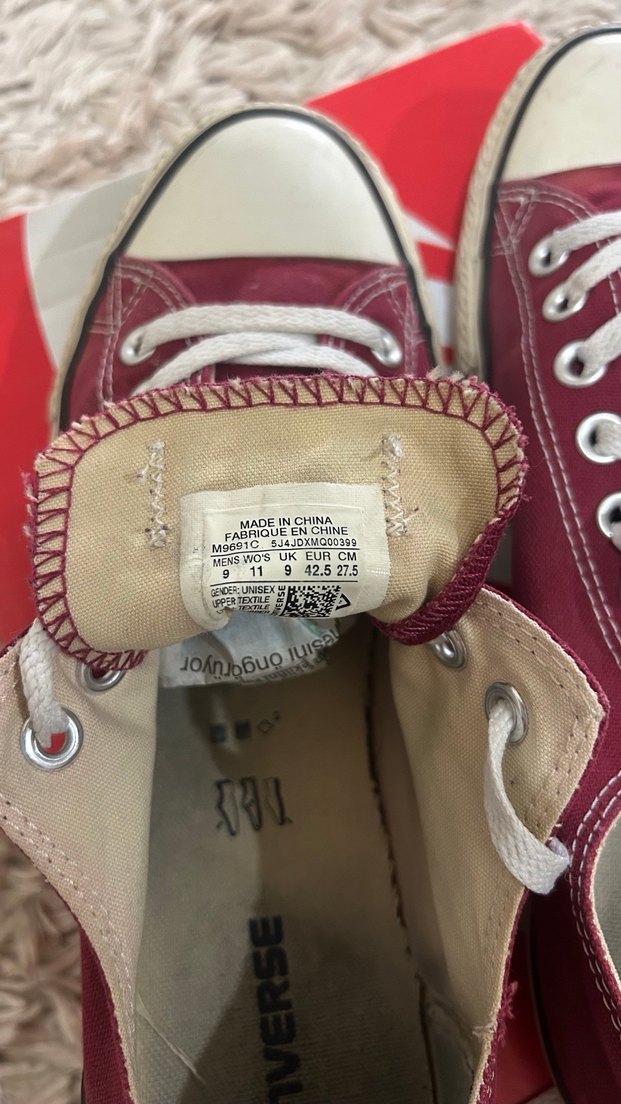 Kırmızı Converse Bağcıklı Spor Ayakkabı - Görsel 4