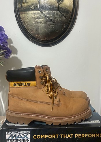 CAT orjinal Kahverengi Deri erkekBotları - Görsel 3