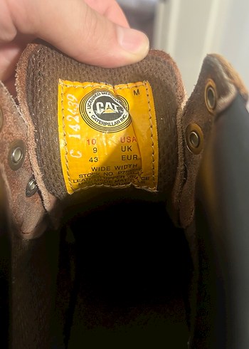 CAT orjinal Kahverengi Deri erkekBotları - Görsel 4