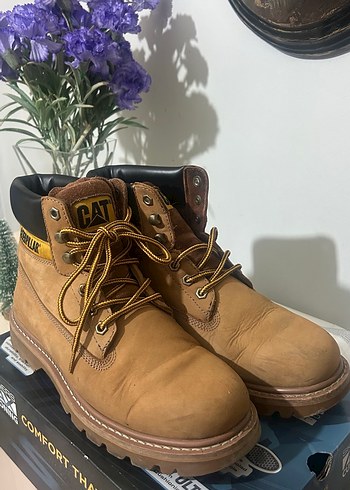 CAT orjinal Kahverengi Deri erkekBotları - Görsel 2