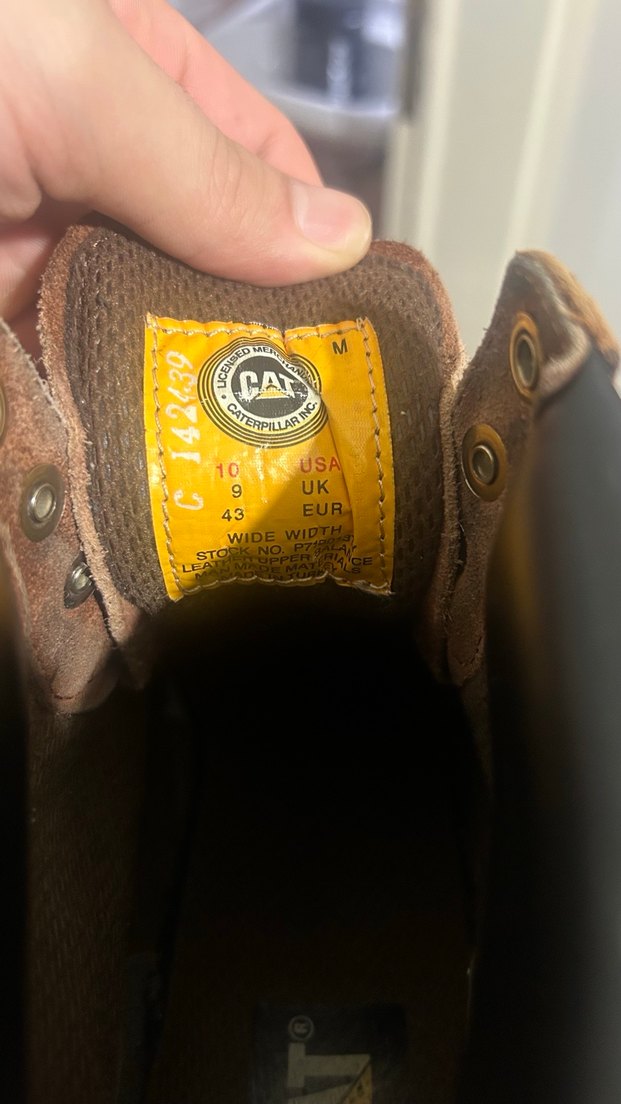 CAT orjinal Kahverengi Deri erkekBotları - Görsel 4