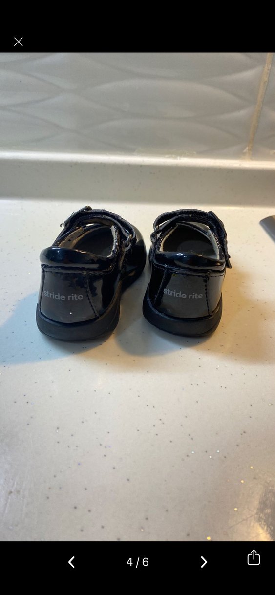 Tokalı Siyah Kız Çocuk Babet Ayakkabı - Görsel 4