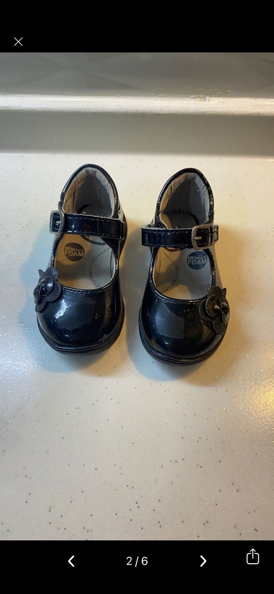 Tokalı Siyah Kız Çocuk Babet Ayakkabı - Görsel 2