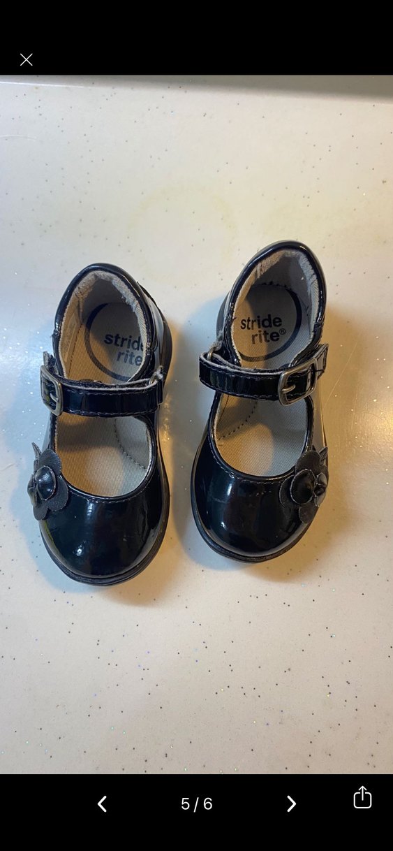 Tokalı Siyah Kız Çocuk Babet Ayakkabı - Görsel 5