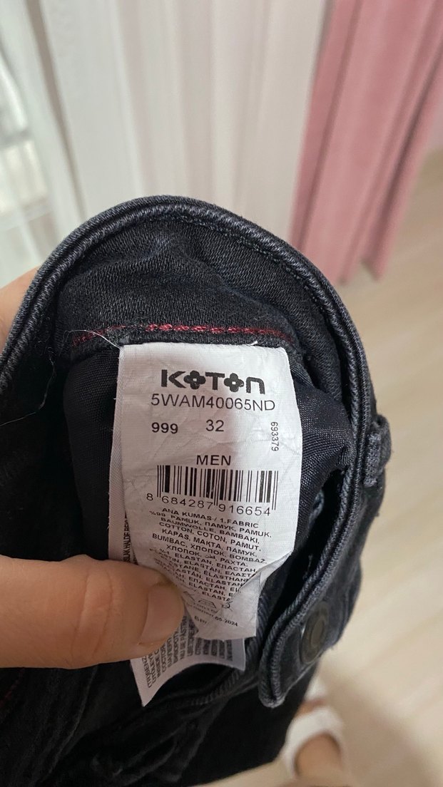 Siyah Regular Fit Erkek Denim Pantolon - Görsel 4