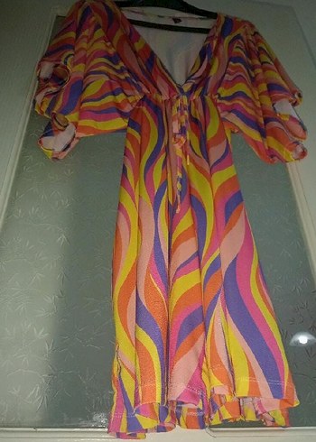 Çok Renkli Kısa Şort Tulum - Görsel 6