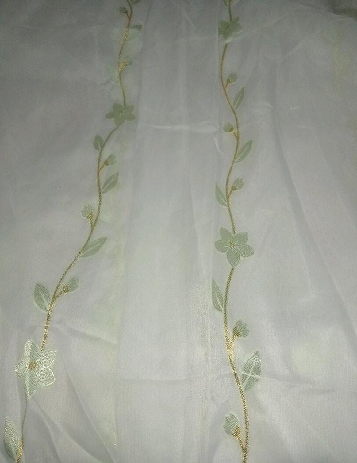 Beyaz Nakışlı Modern Perde - Görsel 5